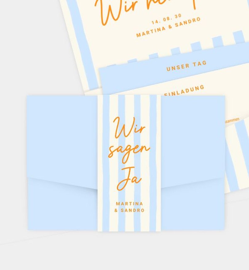 Einladungskarte Hochzeit Summer Stripes