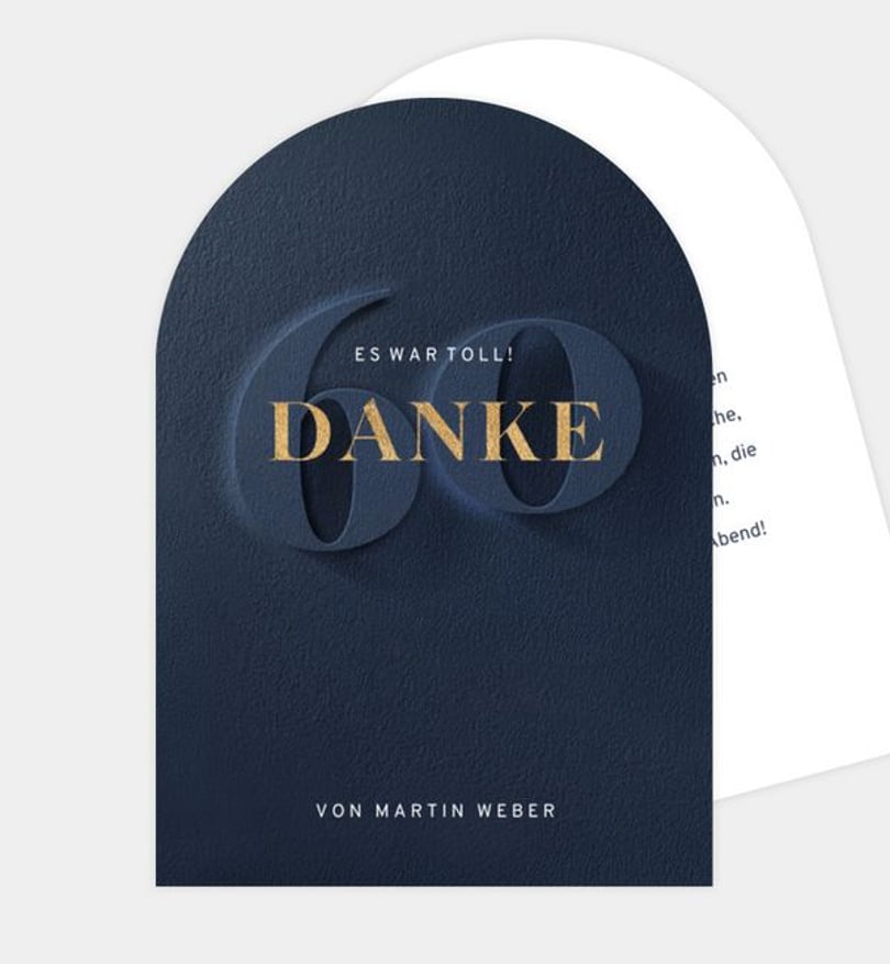 Dankeskarte Geburtstag Papercut