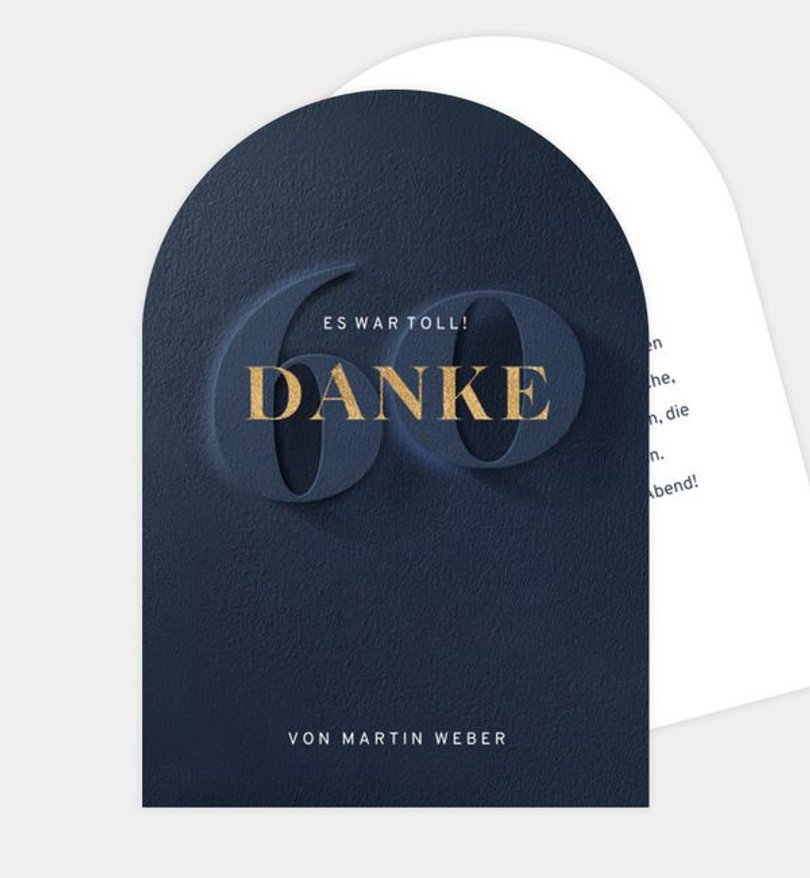 Dankeskarte Geburtstag Papercut