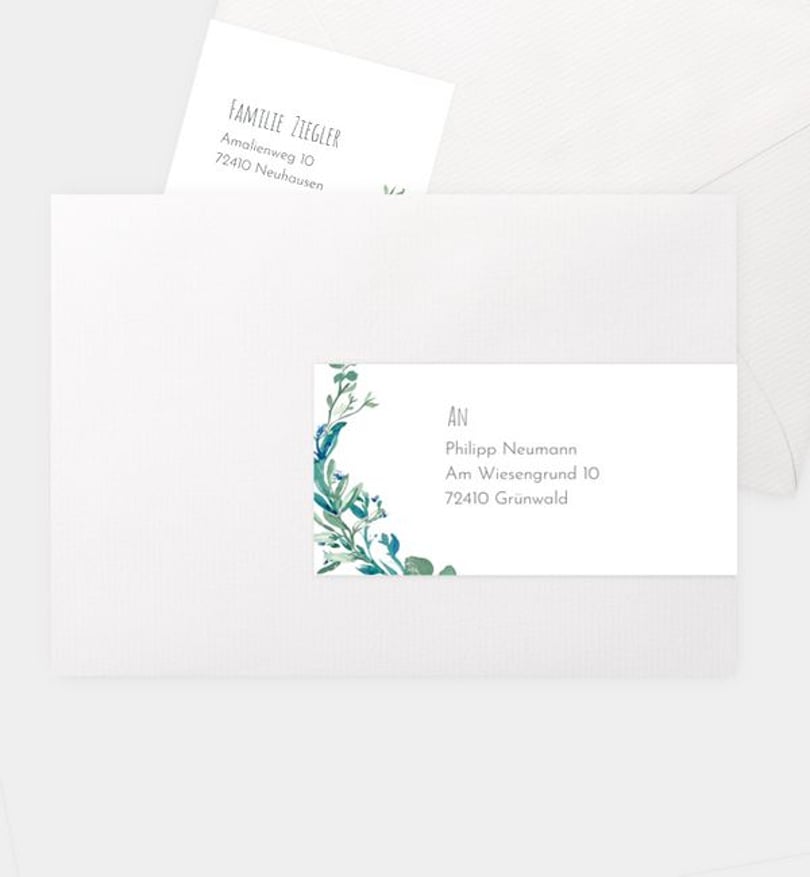 Adressaufkleber Taufe Soft Green
