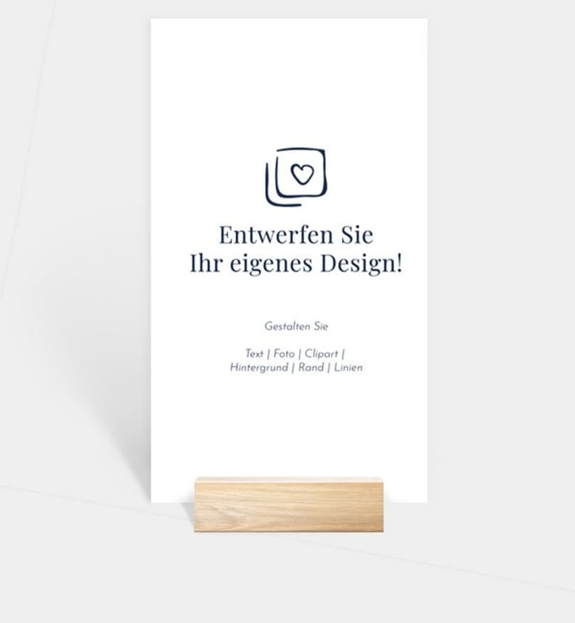 Menükarte Taufe Blanko Design
