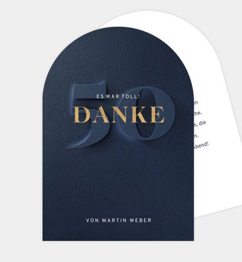 Dankeskarte Geburtstag Papercut