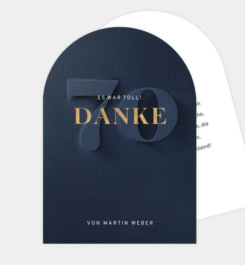 Dankeskarte Geburtstag Papercut