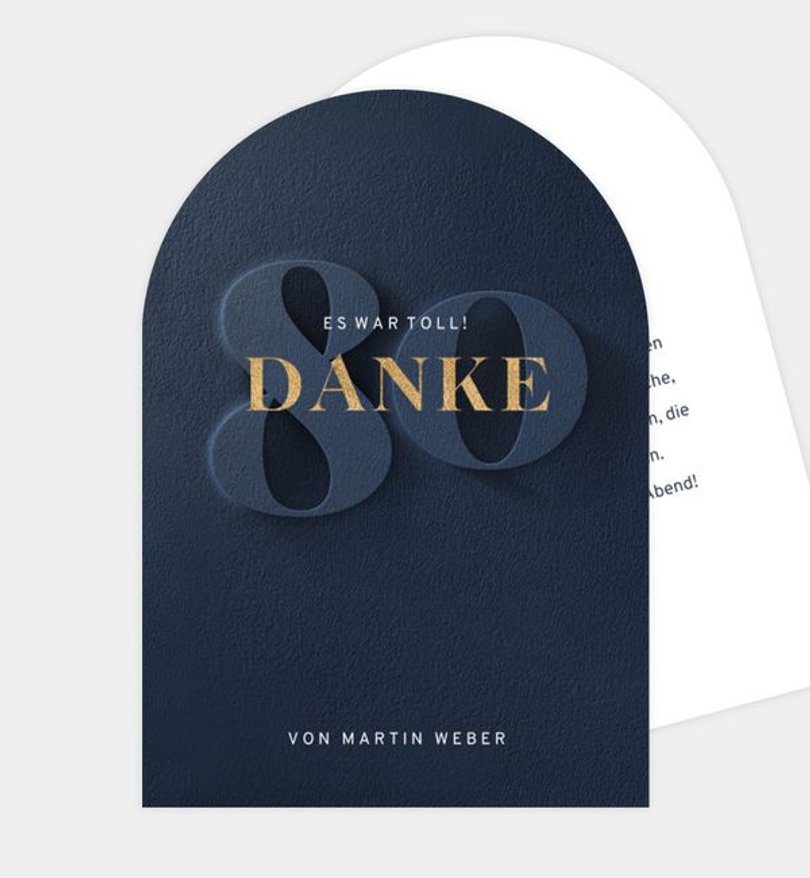 Dankeskarte Geburtstag Papercut