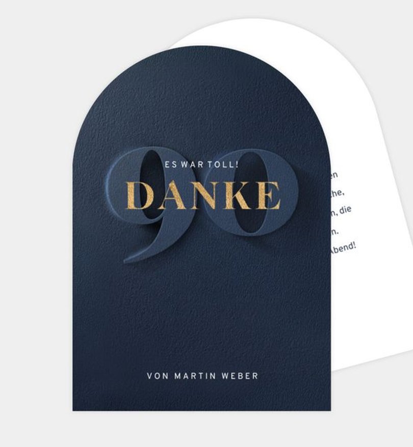 Dankeskarte Geburtstag Papercut