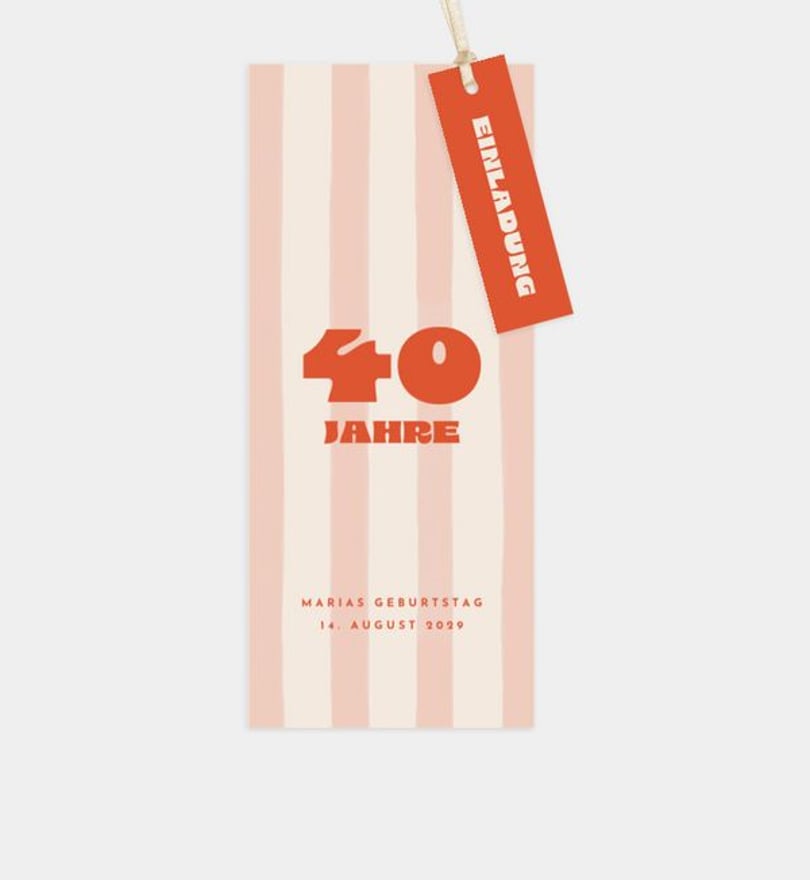 Einladungskarte Geburtstag Modern Stripes