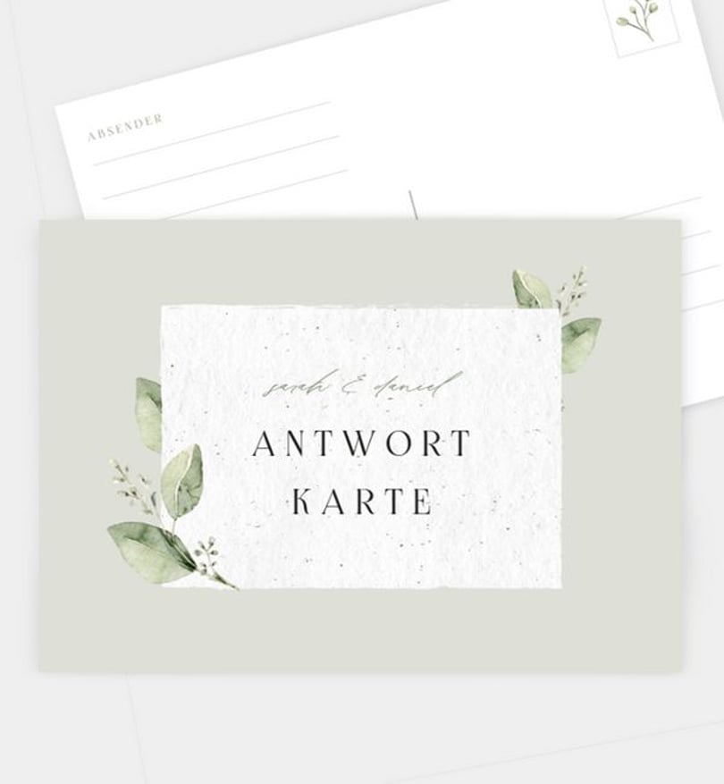 Antwortkarte Hochzeit Tender Love