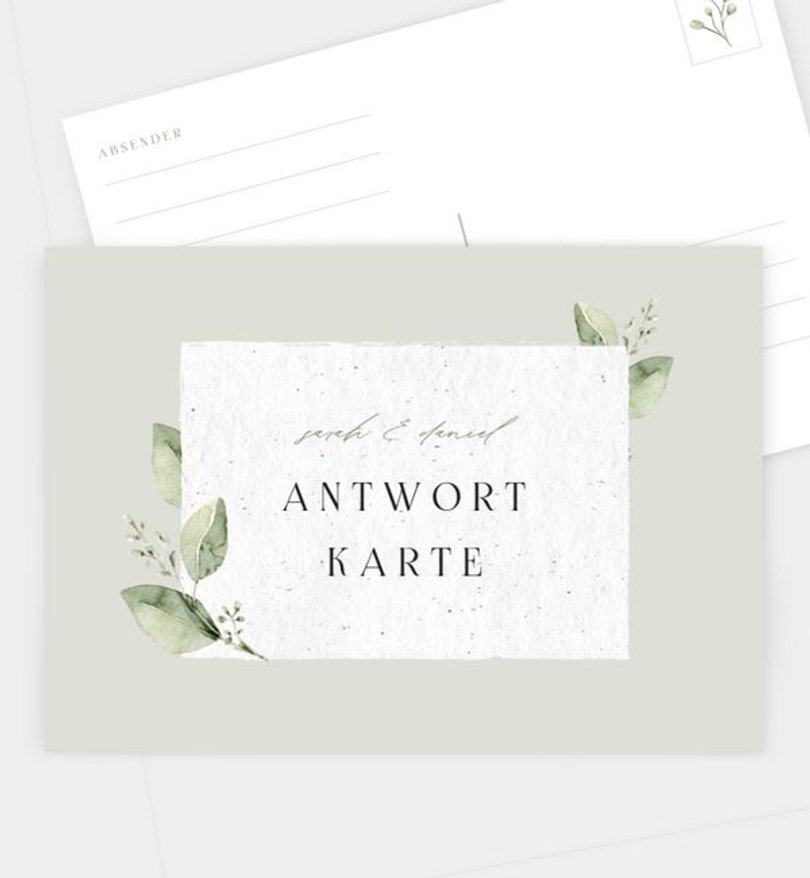 Antwortkarte Hochzeit Tender Love