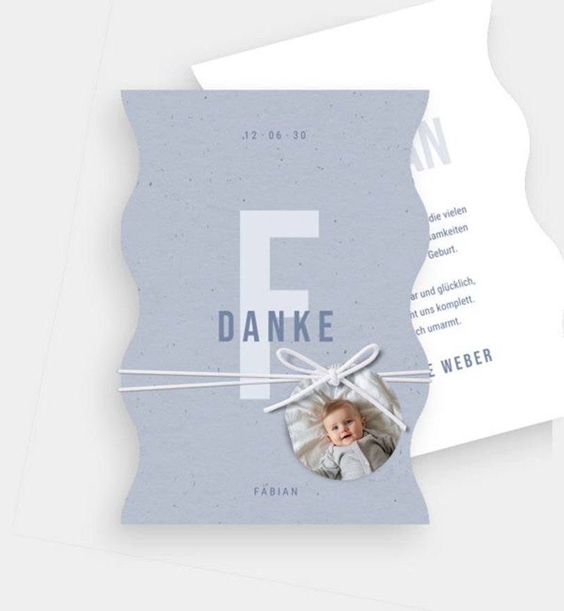 Dankeskarte Geburt Pure Joy