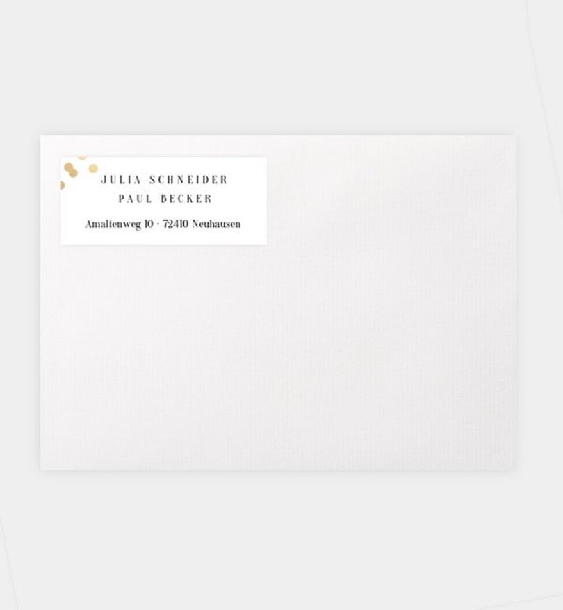 Absenderaufkleber Hochzeit Confetti Love