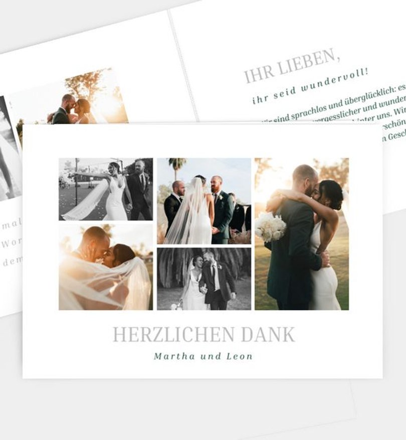 Dankeskarte Hochzeit Thankful Greetings