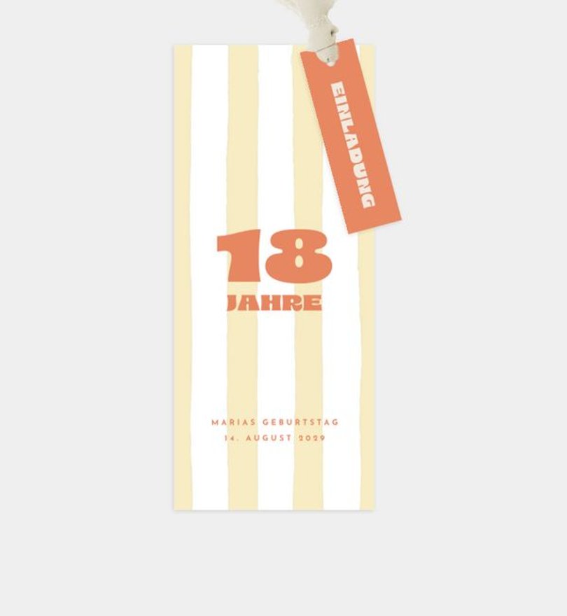 Einladungskarte Geburtstag Modern Stripes