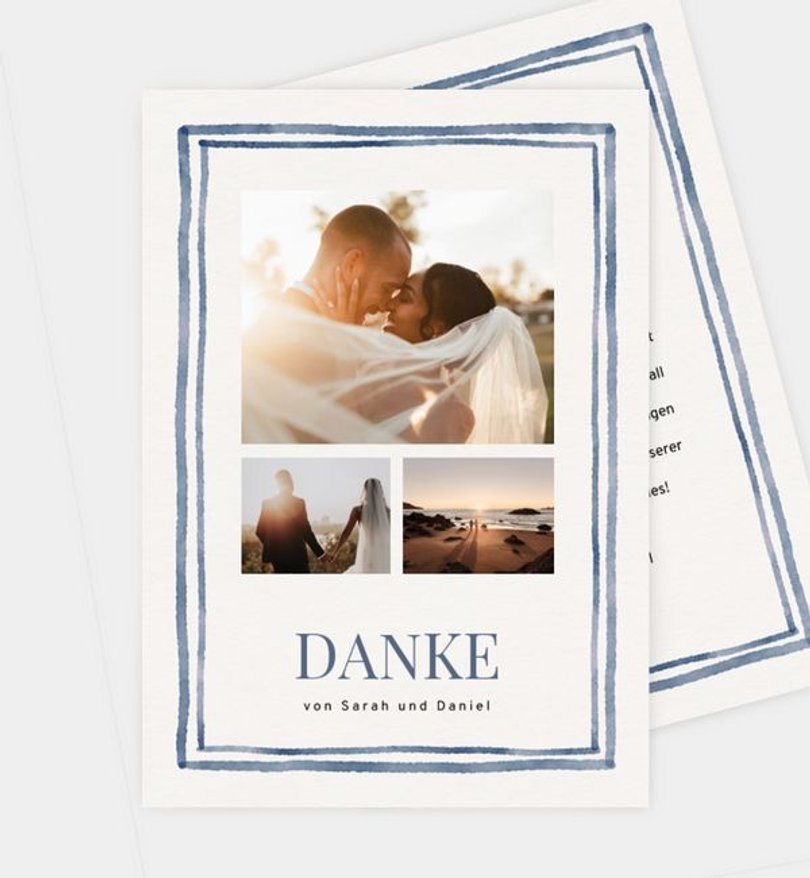 Dankeskarte Hochzeit Painted Frame