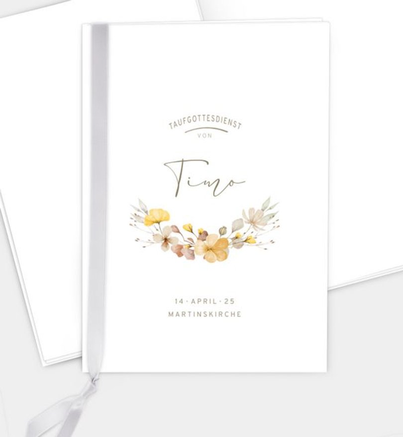 Kirchenheft Geburt Sweet little flowers