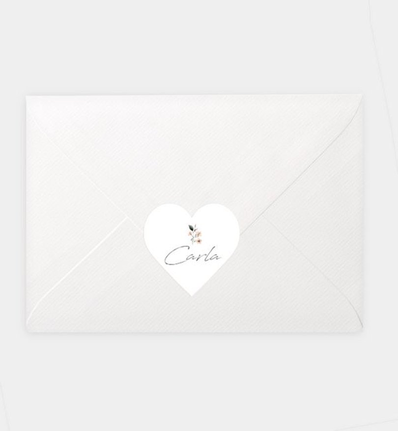 Siegelsticker Geburt Flower Frame