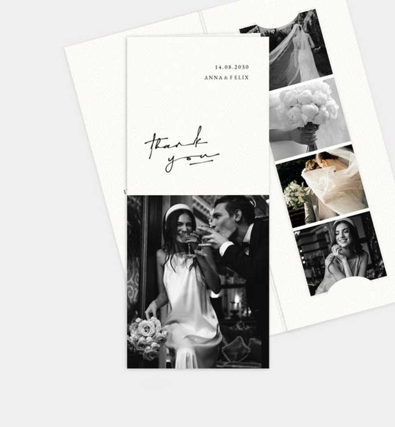 Dankeskarte Hochzeit Urban Romance