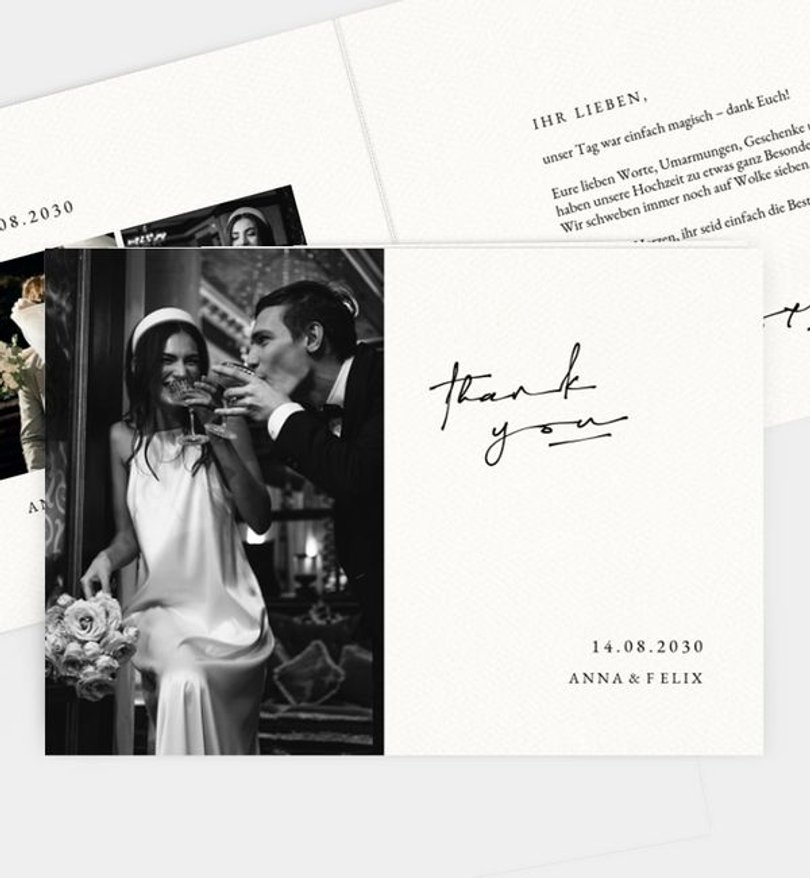 Dankeskarte Hochzeit Urban Romance