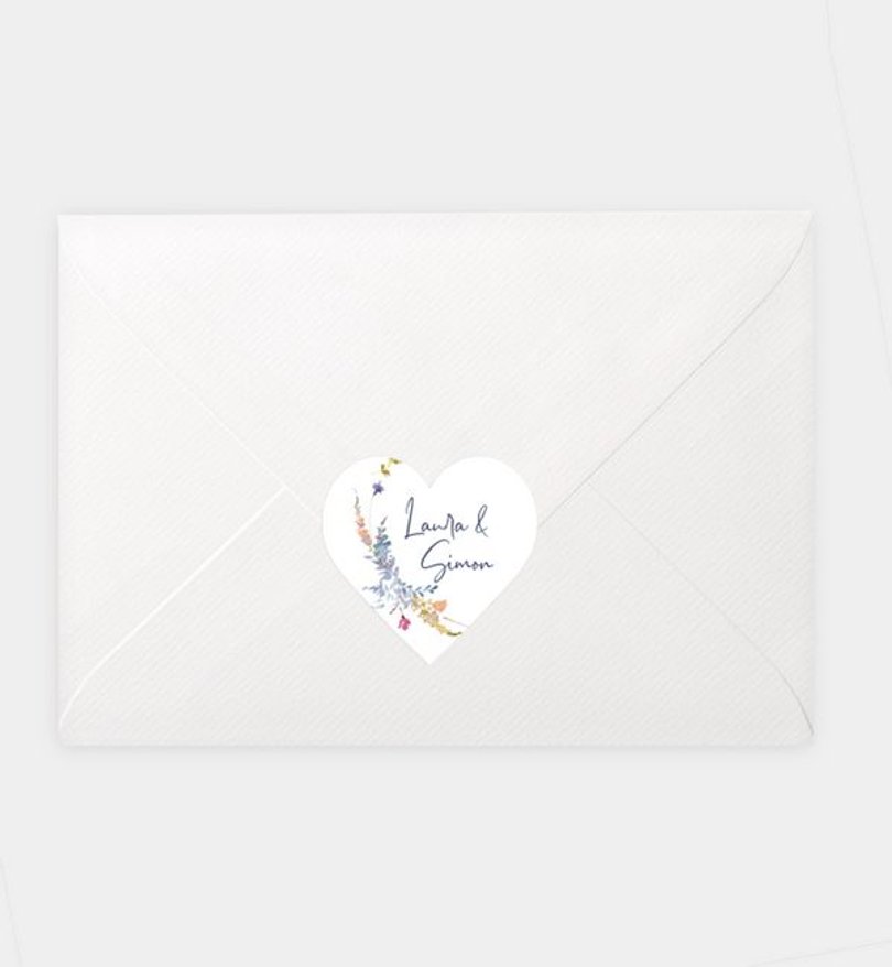 Siegelsticker Hochzeit Sommerkranz