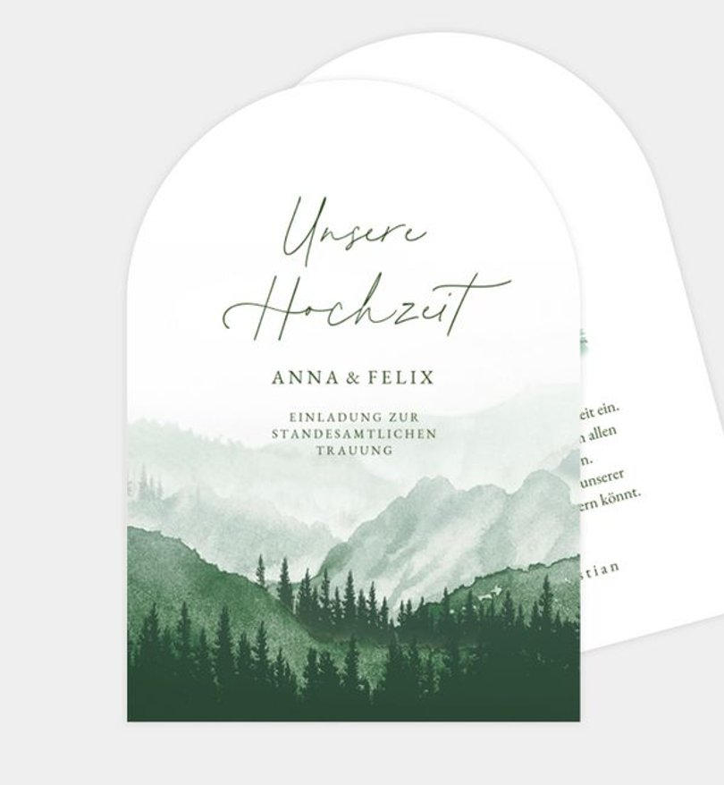 Einladung Standesamt Hochzeit Bosque