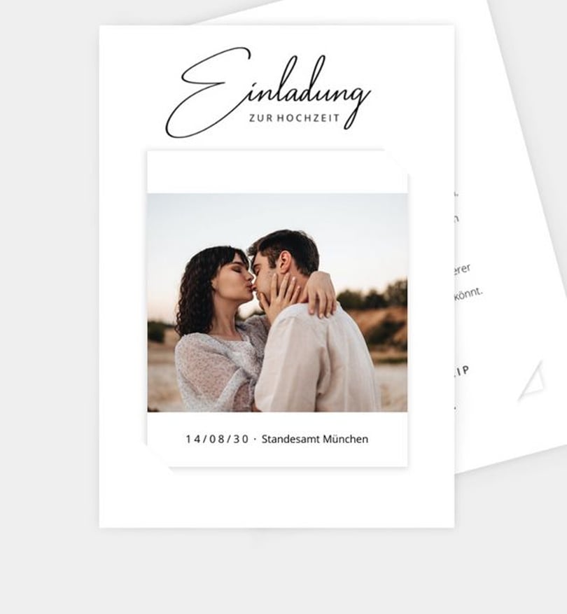 Einladung Standesamt Hochzeit Clean Elegance