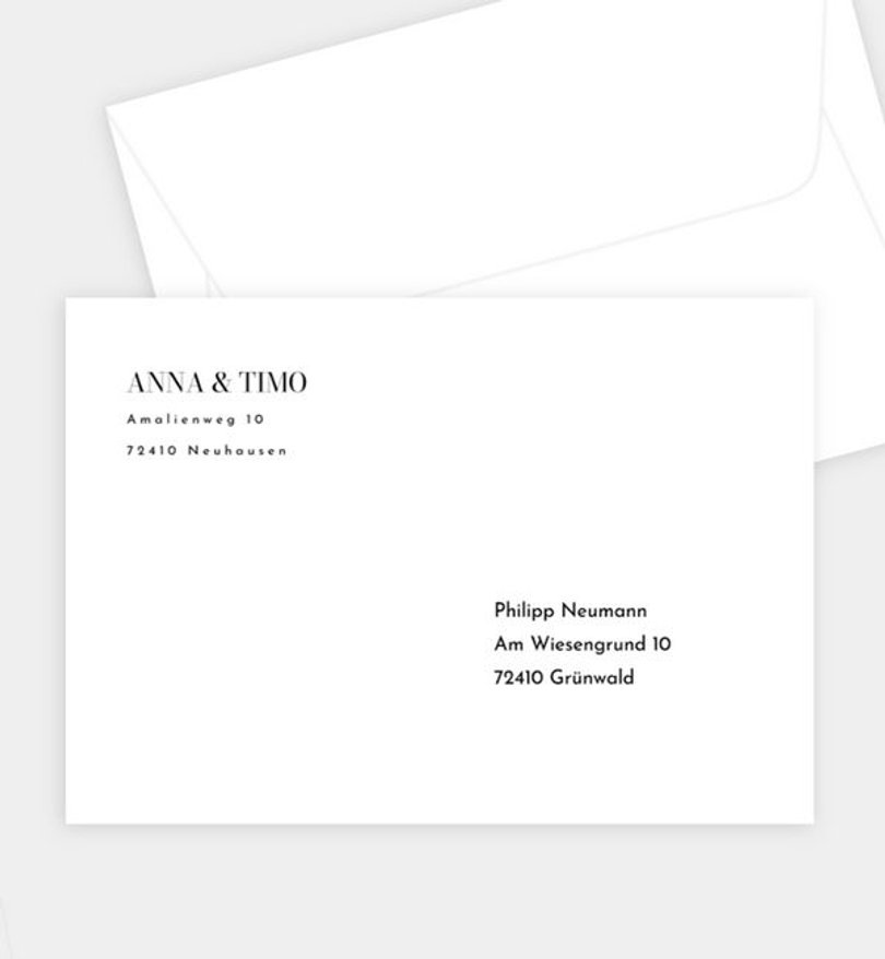 Briefumschlag Hochzeit Love notes