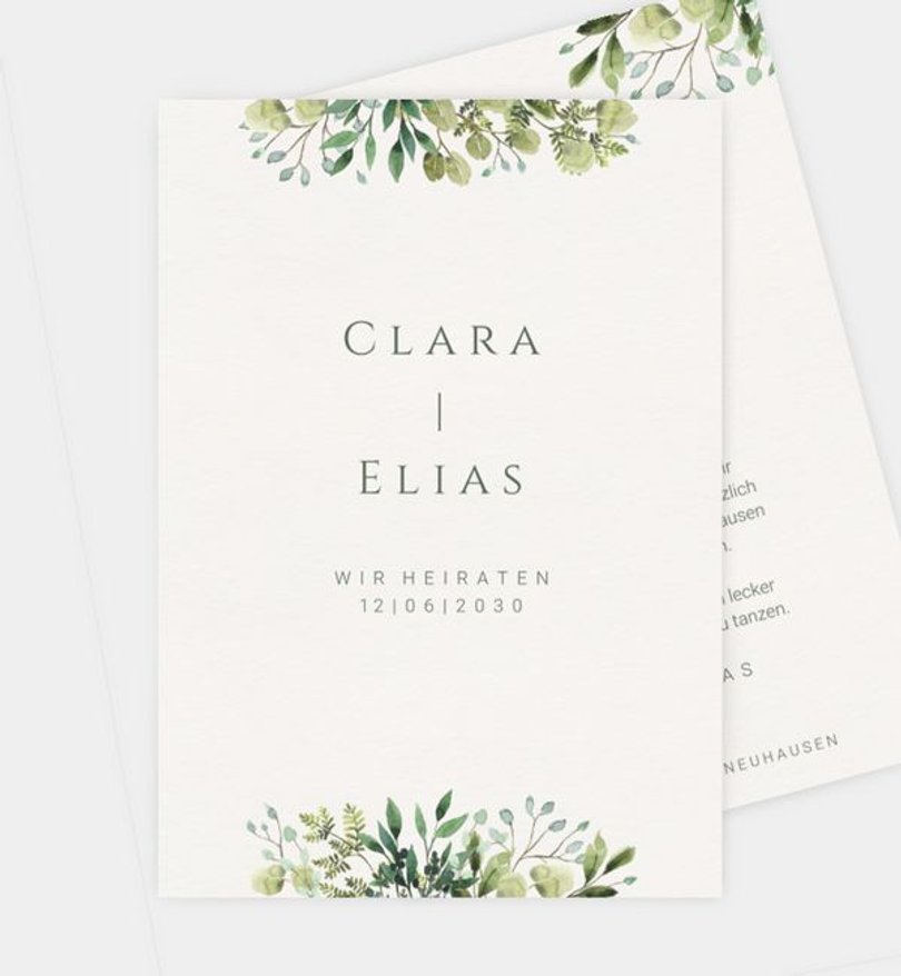 Einladung Standesamt Hochzeit Elegant Bouquet