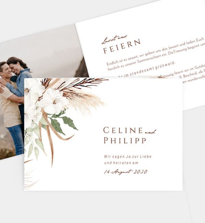 Einladung Standesamt Hochzeit Boho Beauty