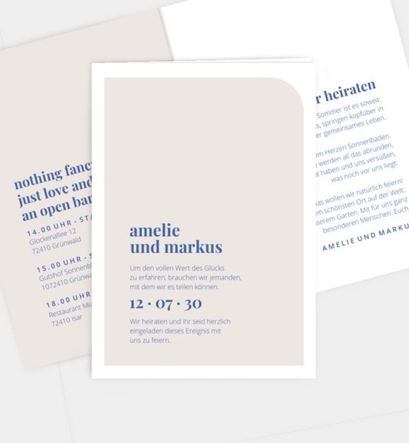 Einladung Standesamt Hochzeit Modern Type