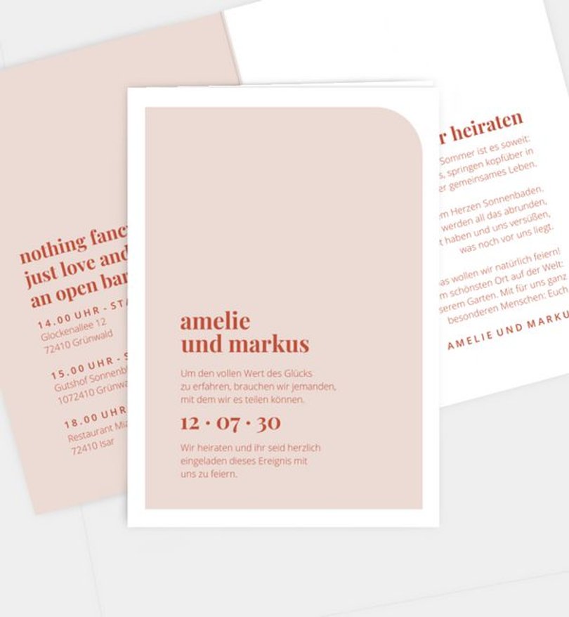 Einladung Standesamt Hochzeit Modern Type