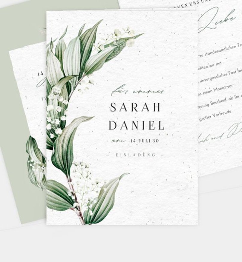 Einladung Standesamt Hochzeit Growing Love
