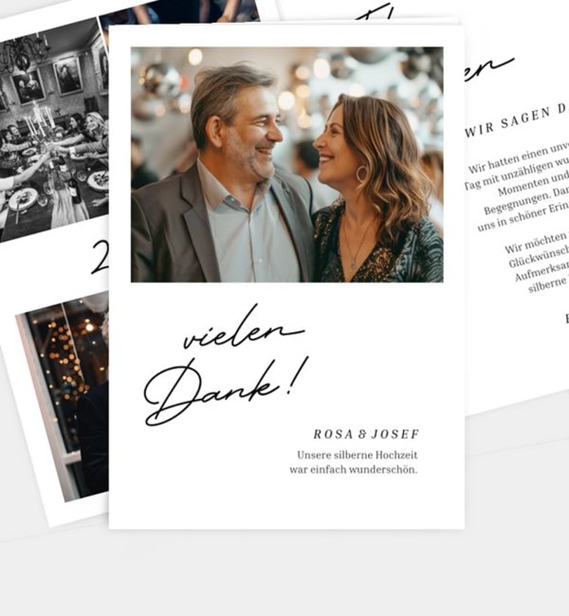 Dankeskarte Silberhochzeit Lovely Years