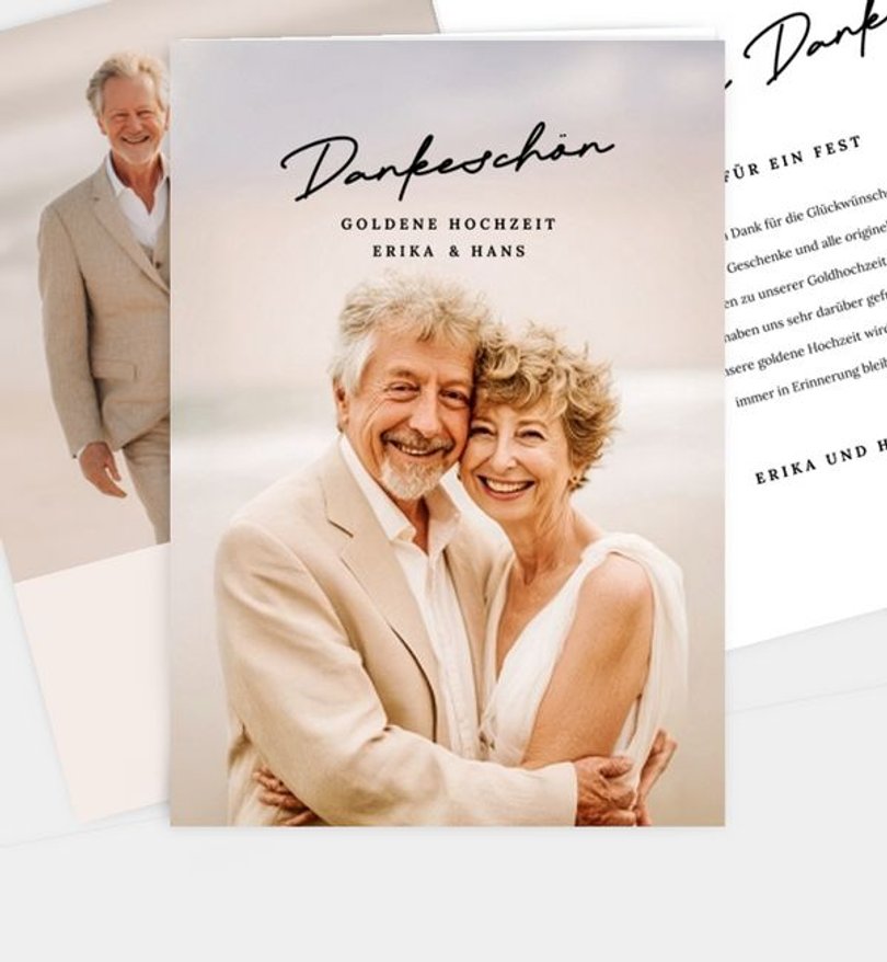 Dankeskarte Goldene-Hochzeit Ewige Treue