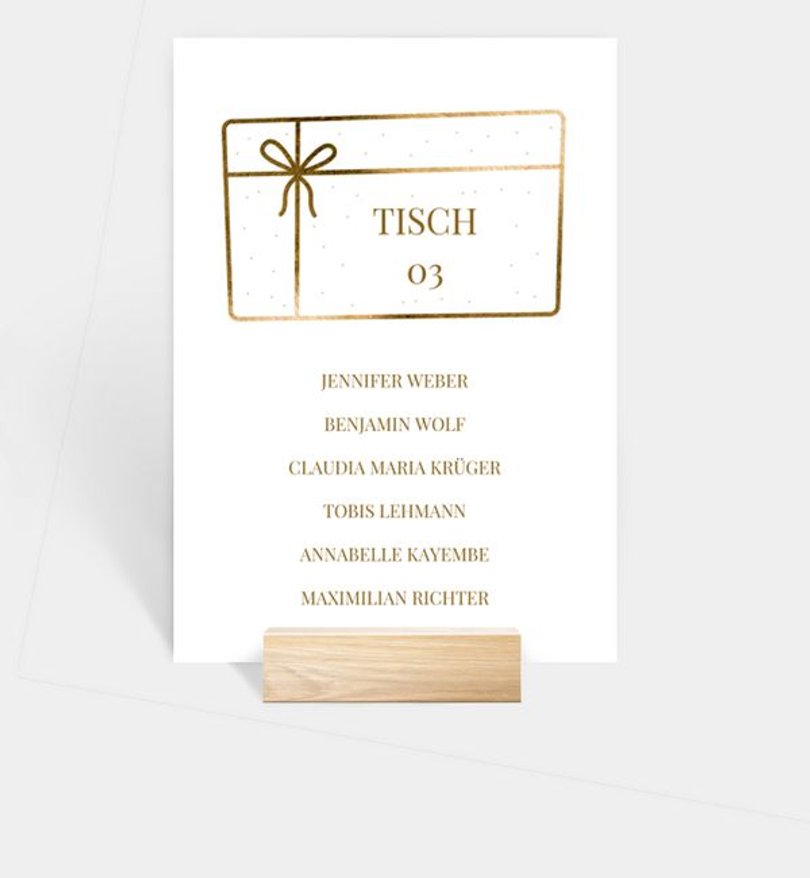 Gruppentischkarte Weihnachten Weihnachtsgeschenk