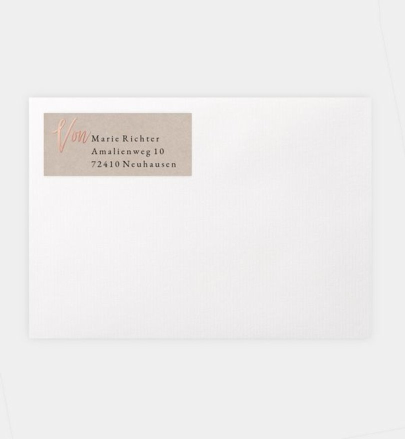 Absenderaufkleber Geburtstag Rosegold-Crafty