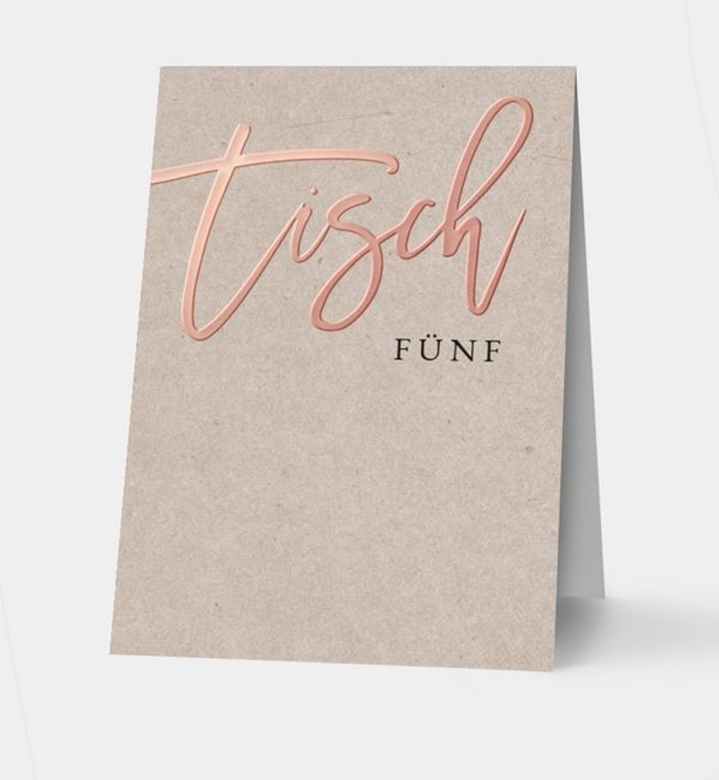Tischnummer Geburtstag Rosegold-Crafty
