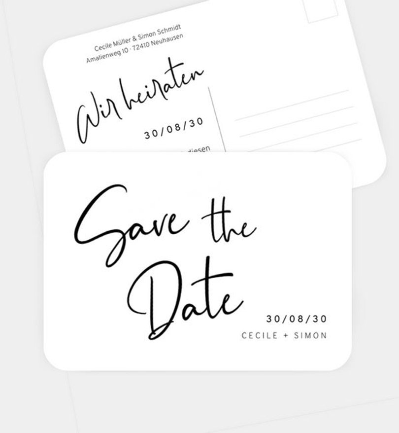 Save-The-Date Karte Hochzeit Only Us