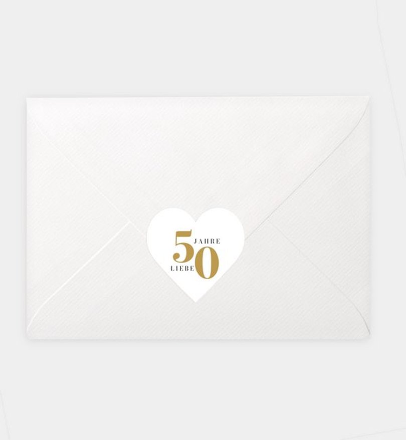 Siegelsticker Goldene-Hochzeit Fototransparenz