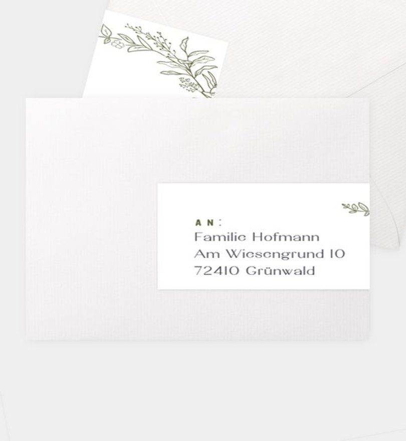 Adressaufkleber Hochzeit Fioritura