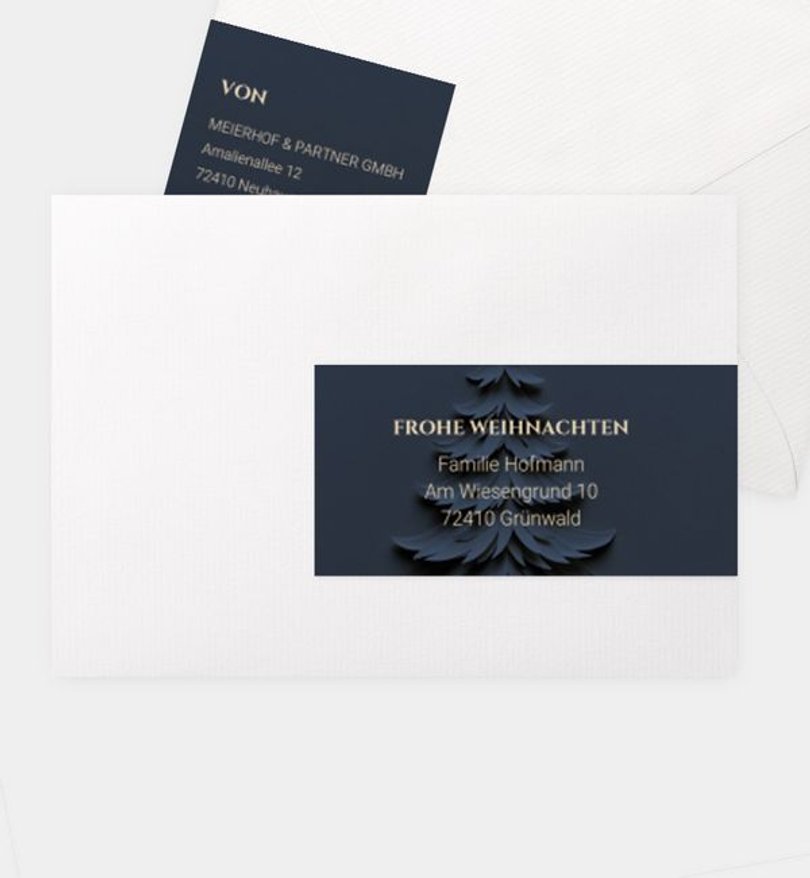 Adressaufkleber Geschäftlich Papertree