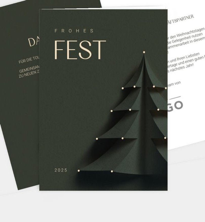 Weihnachtskarte Weihnachten/Geschäftlich Papercut