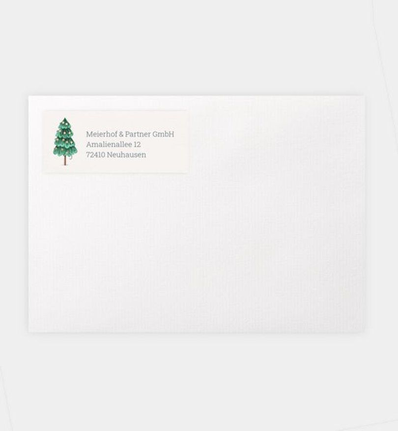 Absenderaufkleber Geschäftlich Weihnachtstruck