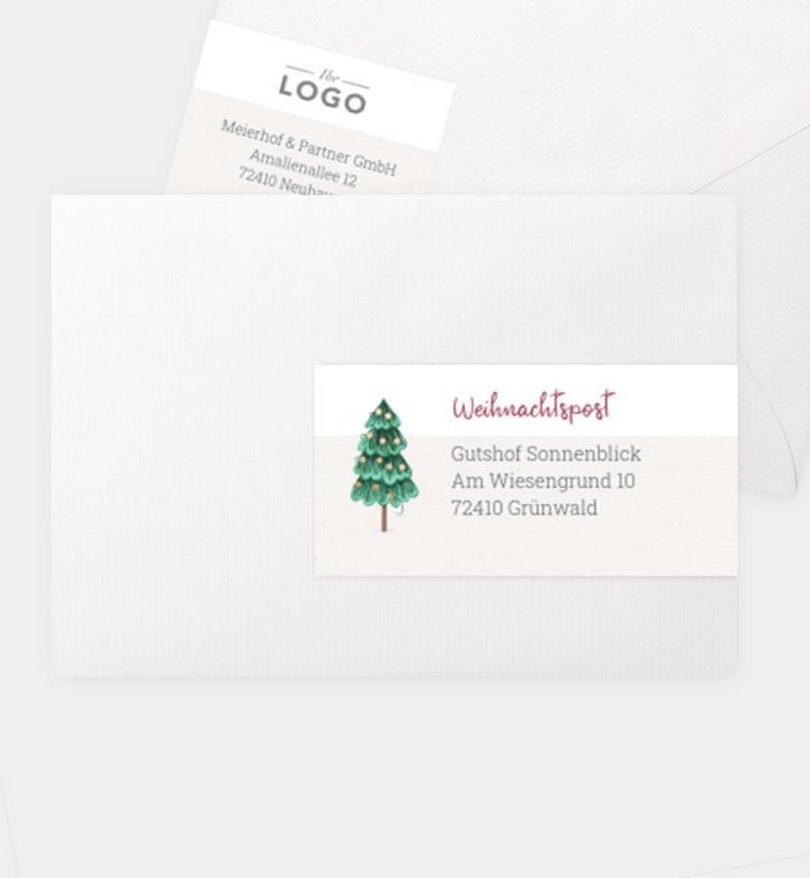 Adressaufkleber Geschäftlich Weihnachtstruck