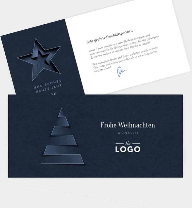 Weihnachtskarte Weihnachten/Geschäftlich Frozen Fir