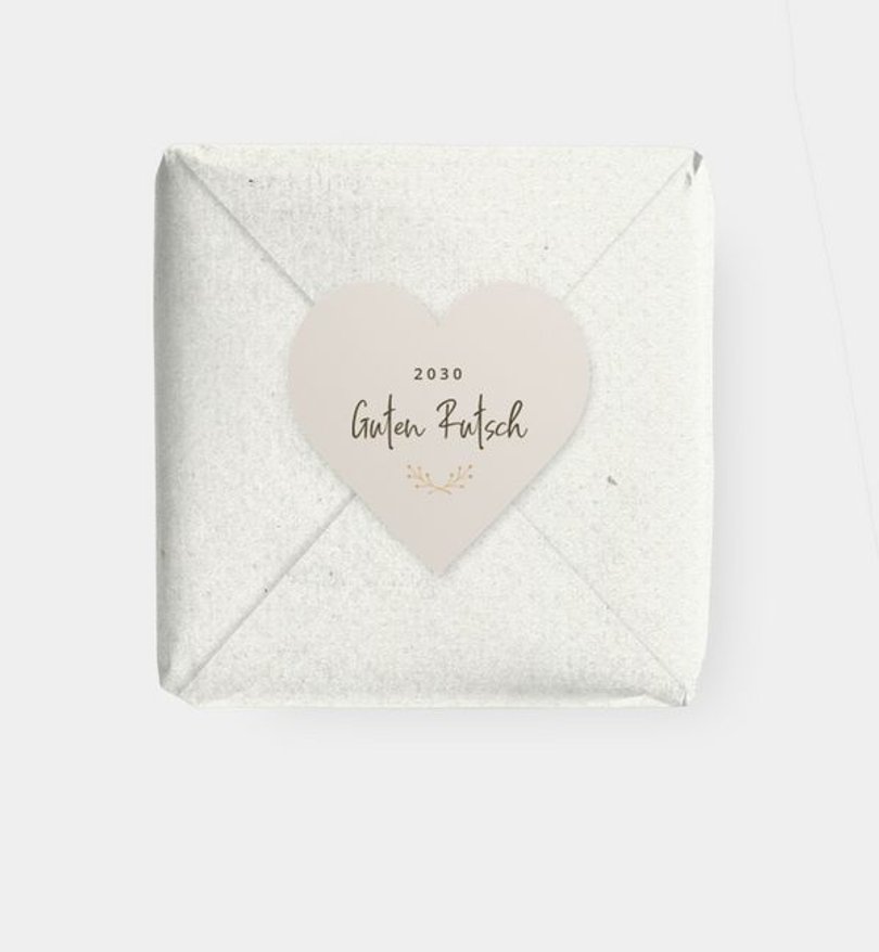 Geschenkaufkleber Geschäftlich Goldkranz