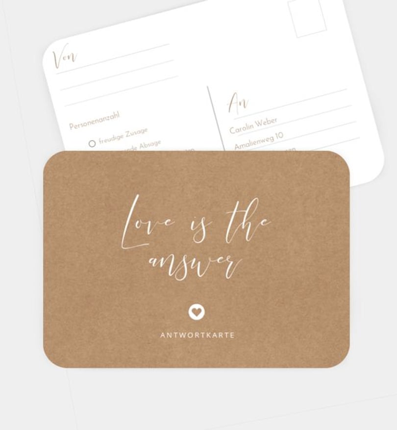 Antwortkarte Hochzeit Easy Wedding