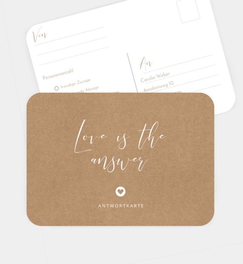 Antwortkarte Hochzeit Easy Wedding