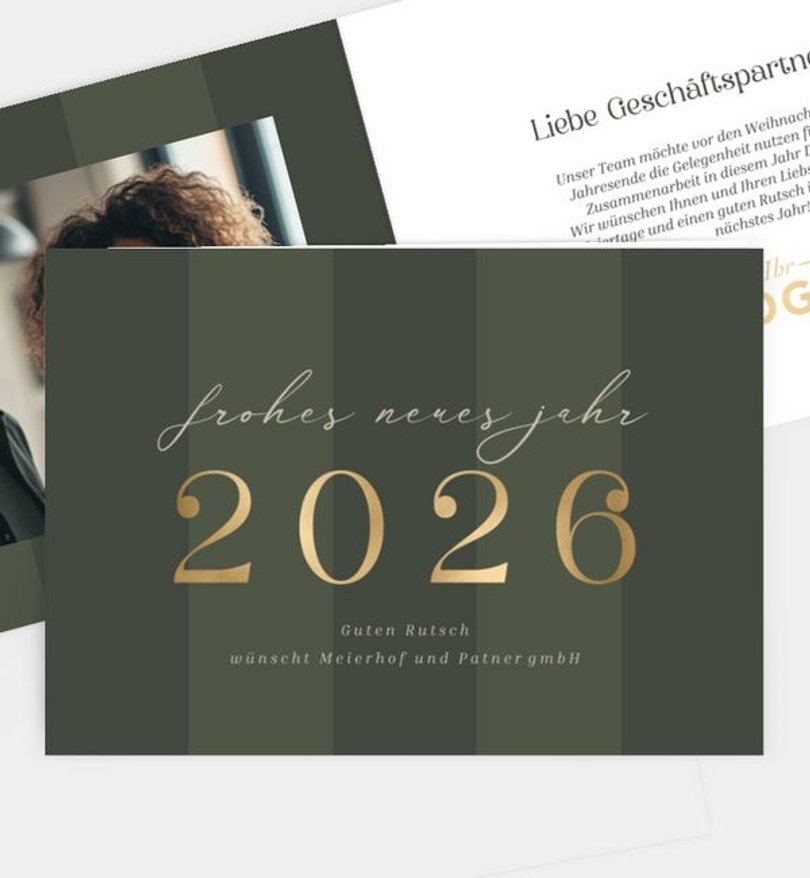 Neujahrskarte Geschäftlich Color Art