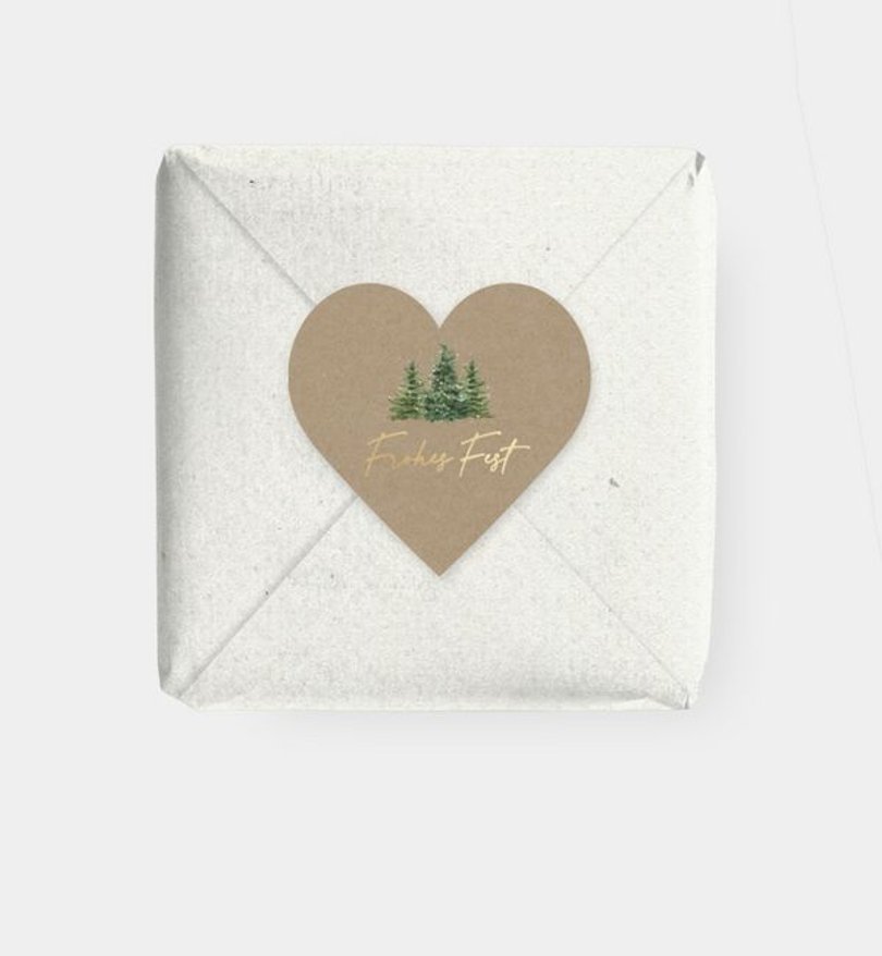 Geschenkaufkleber Geschäftlich Winter Forest