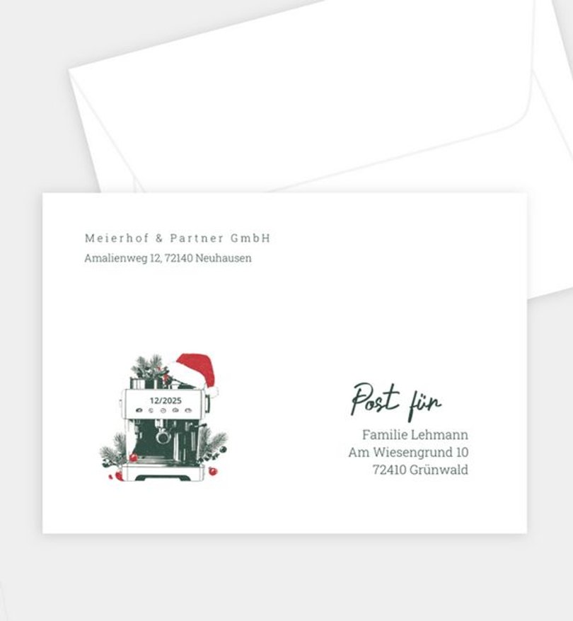 Briefumschlag Weihnachten Holiday Brew