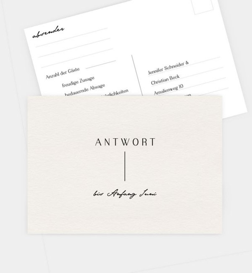 Antwortkarte Hochzeit Aeternum